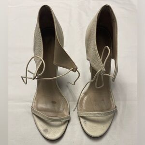 Burberry Cream Leather Heels
